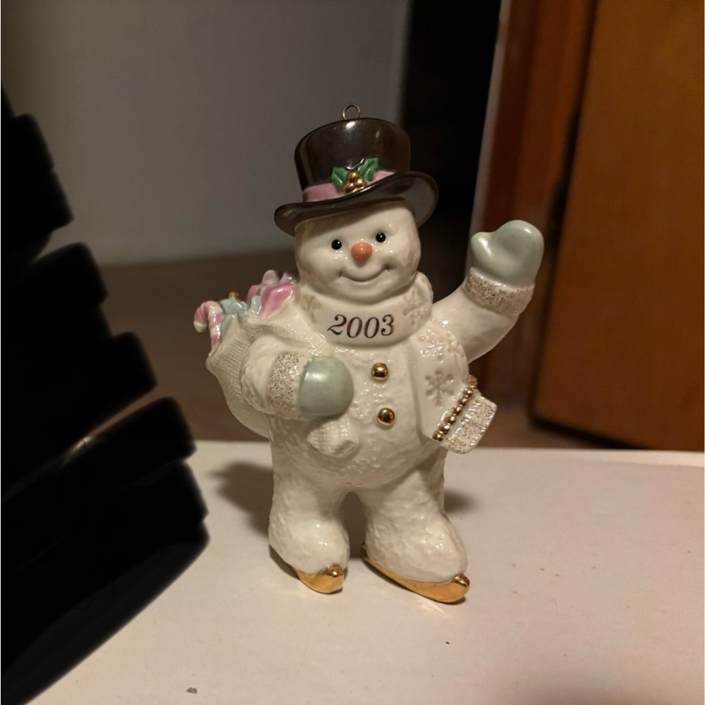 Annual Lenox snowman ornament